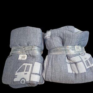Pottery Barn Kids Extreme Soft Truck Pillowcases Shams New